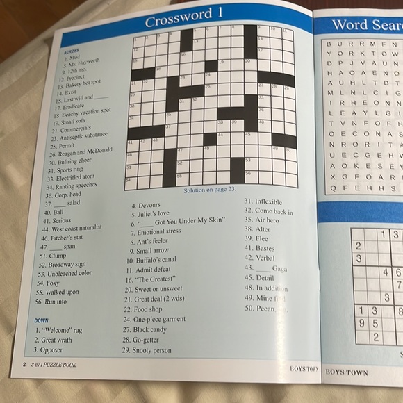 CROSSWORD WORD SEARCH and SUDOKU 3 in 1 - Picture 3 of 4
